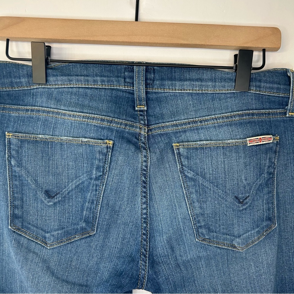 Hudson Krista Super Skinny Crop Jeans, Sz 28, Distressed Medium Wash Denim - Picture 6 of 10